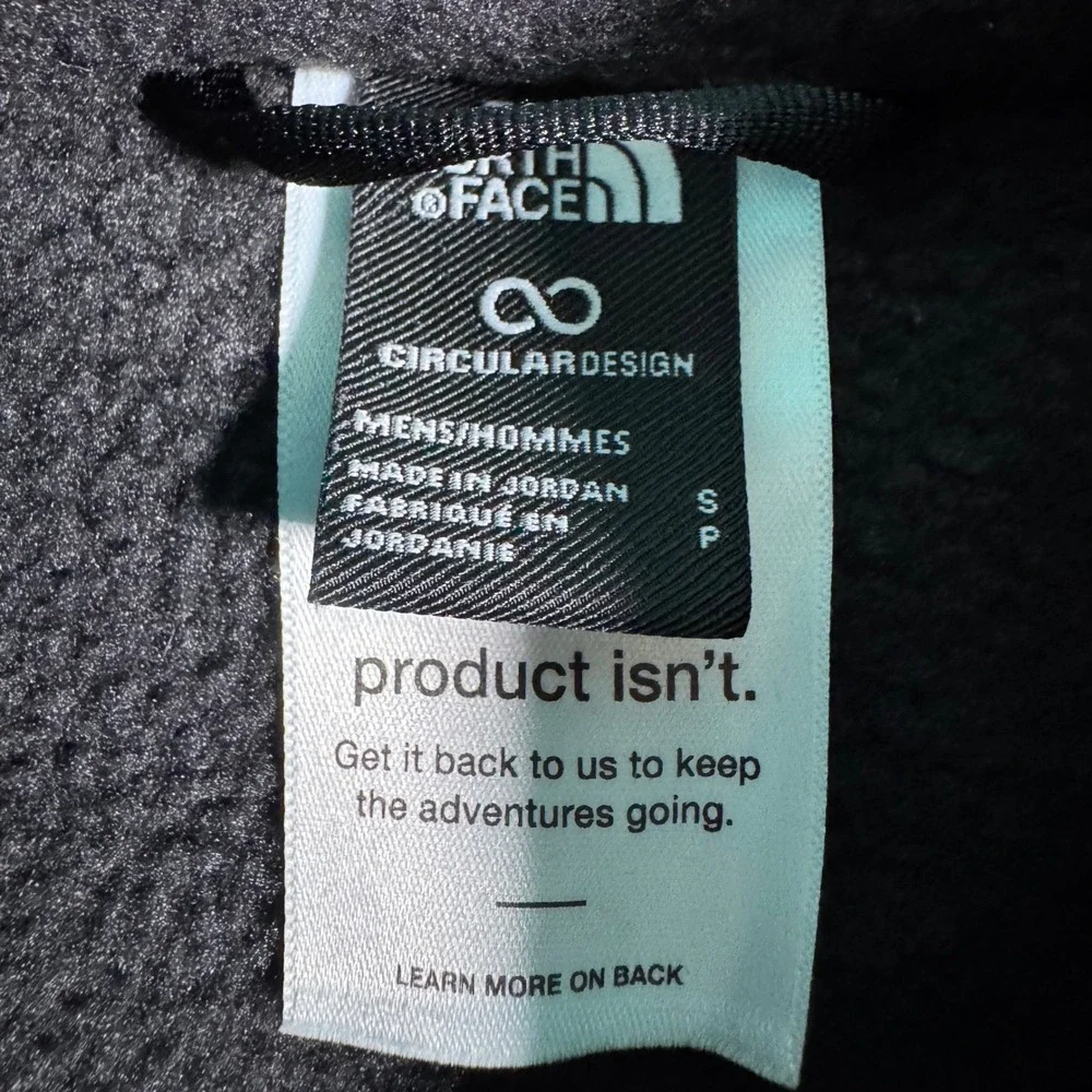 The North Face Fleece Pullover Mens S Black Circular Design Quarter Zip Gorpcore